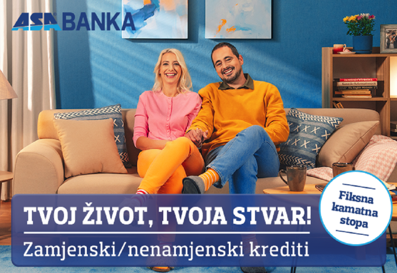 Nenamjenski/zamjenski kredit ASA Banke – „Tvoj život, tvoja stvar“